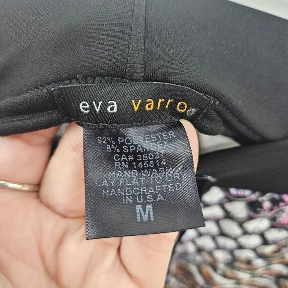 Eva Varro Mixed Animal Print Jogger Pants Multicolor Women’s Size M Preppy Artsy - Picture 5 of 8